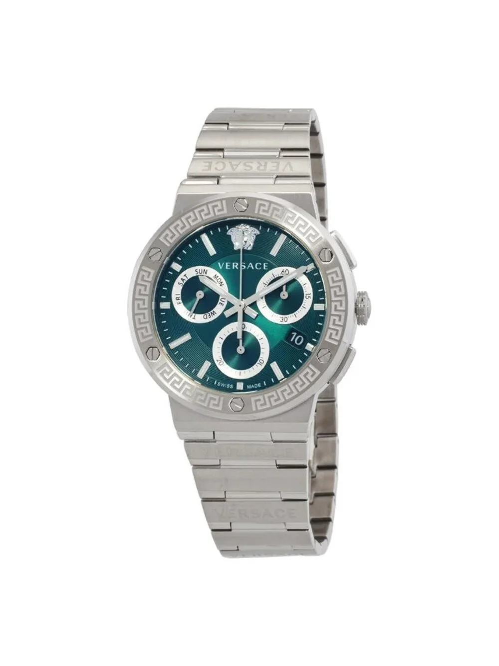 NWT Versace Chronograph Quartz Green Dial Men's Watch